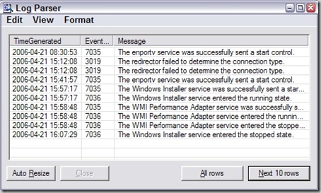 Figure 1: Log Parser 2.2 by Microsoft